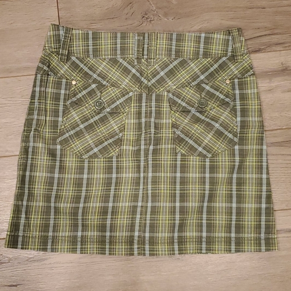 Brand New Esprit Green Plaid Skirt - size 8 - Picture 2 of 4